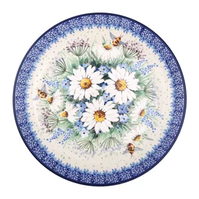 Talerz deserowy 086 20cm <br>U5290 Unikat Pszczółki w Ogrodzie
